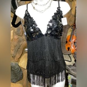 Spaghetti strap flapper style tank dressy or with jeans